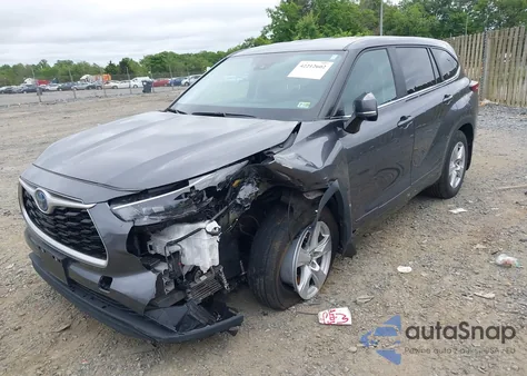 2023 Toyota Highlander Hybrid Le from USA, damaged, VIN 5TDZARAH3PS526191